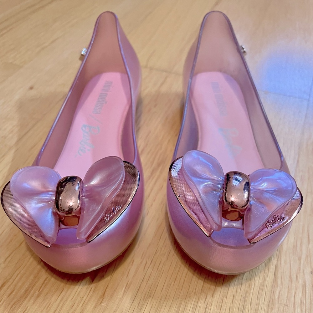 Mini Melissa pink Barbie jelly flats